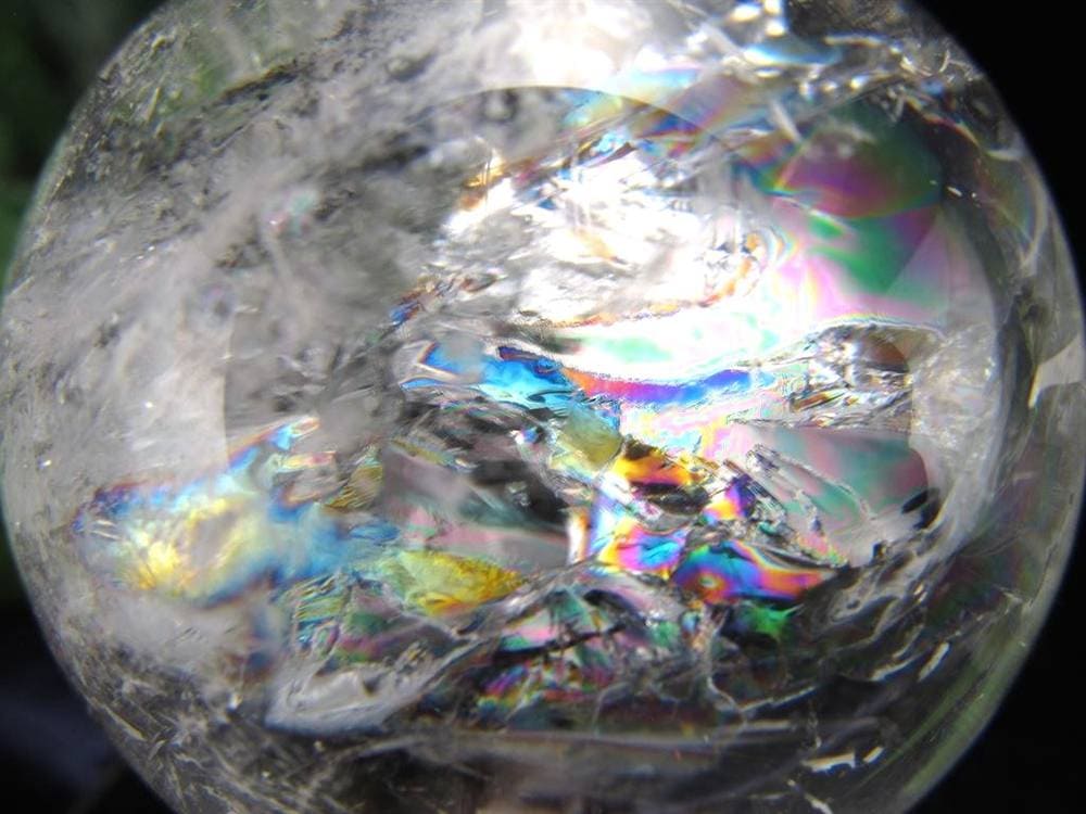 水晶 クリスタル 丸玉 スフィア レインボー