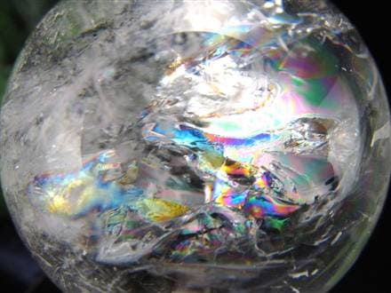 水晶 クリスタル 丸玉 スフィア レインボー
