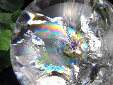 水晶 クリスタル 丸玉 スフィア レインボー