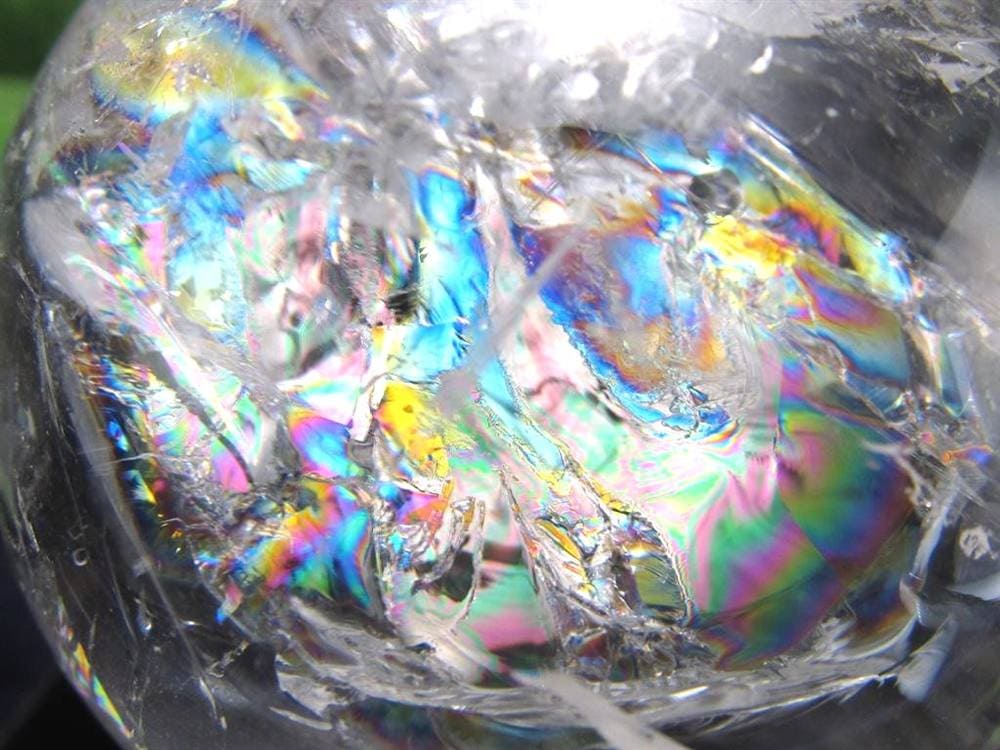 水晶 クリスタル 丸玉 スフィア レインボー
