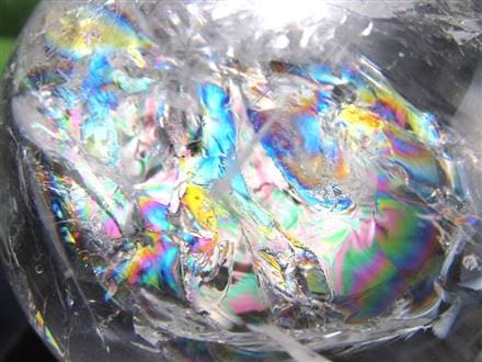 水晶 クリスタル 丸玉 スフィア レインボー