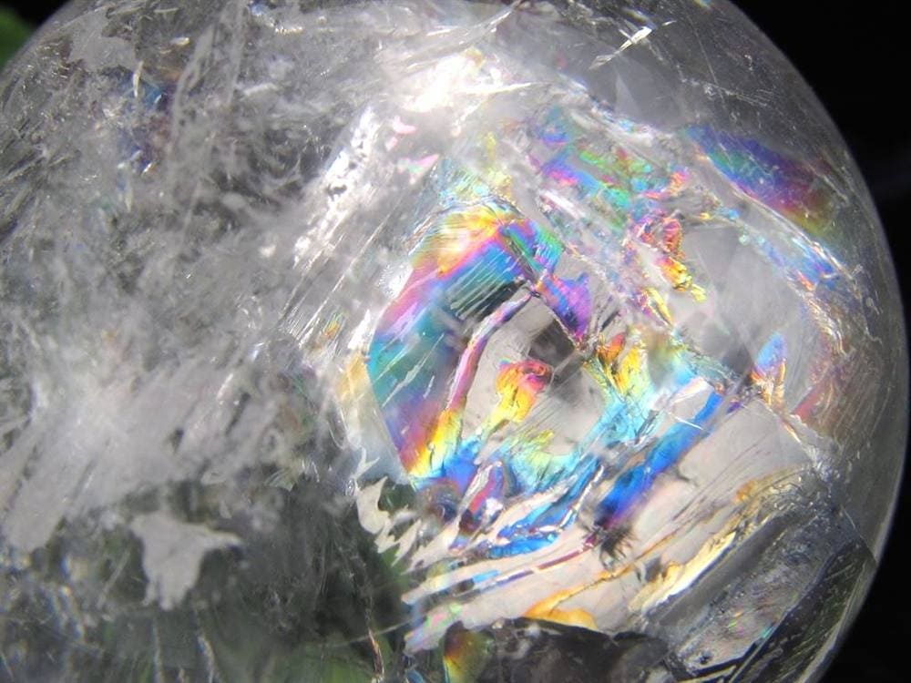 水晶 クリスタル 丸玉 スフィア レインボー