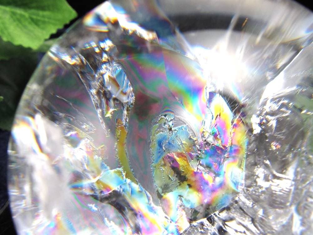 水晶 クリスタル 丸玉 スフィア レインボー
