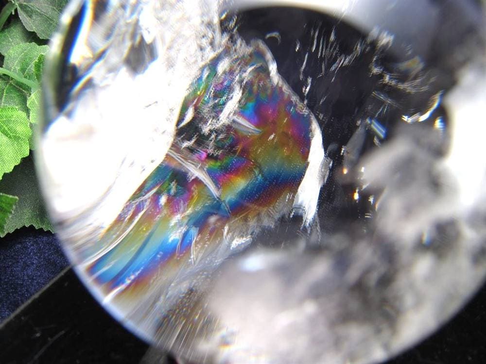水晶 クリスタル 丸玉 スフィア レインボー
