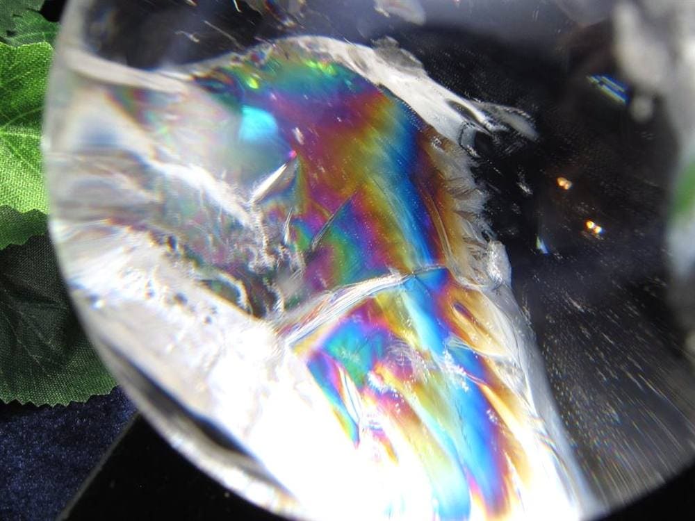 水晶 クリスタル 丸玉 スフィア レインボー