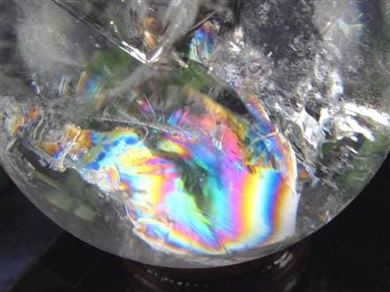 水晶 クリスタル 丸玉 スフィア レインボー