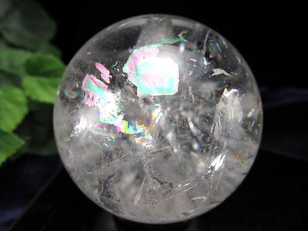 水晶 クリスタル 丸玉 スフィア レインボー