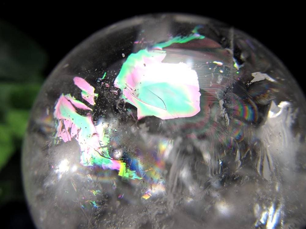 水晶 クリスタル 丸玉 スフィア レインボー