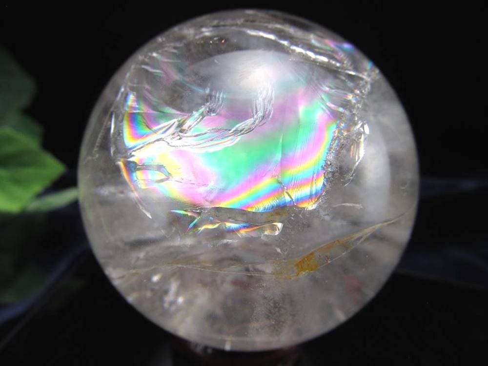 水晶 クリスタル 丸玉 スフィア レインボー