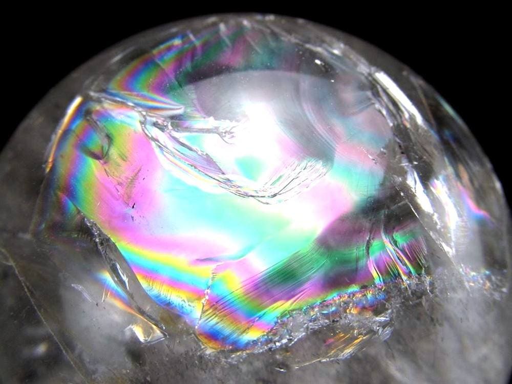 水晶 クリスタル 丸玉 スフィア レインボー