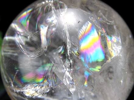 水晶 クリスタル 丸玉 スフィア レインボー