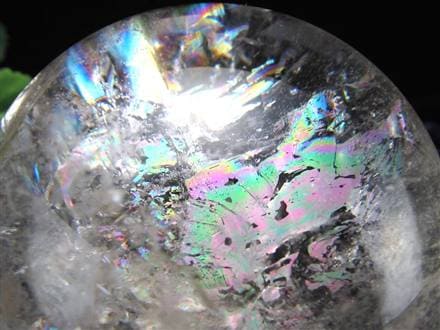 水晶 クリスタル 丸玉 スフィア レインボー