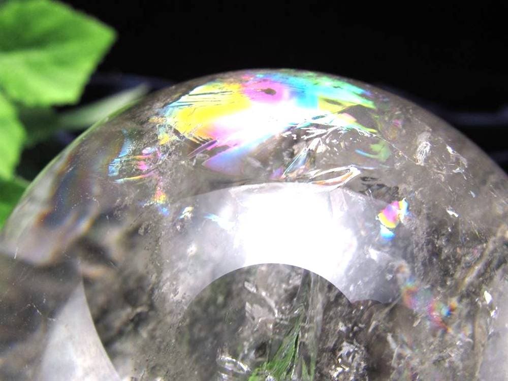 水晶 クリスタル 丸玉 スフィア レインボー