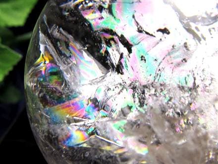 水晶 クリスタル 丸玉 スフィア レインボー