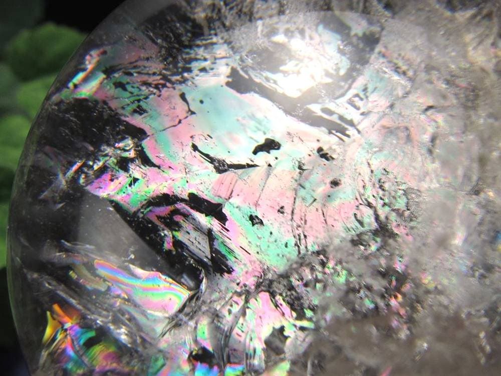 水晶 クリスタル 丸玉 スフィア レインボー