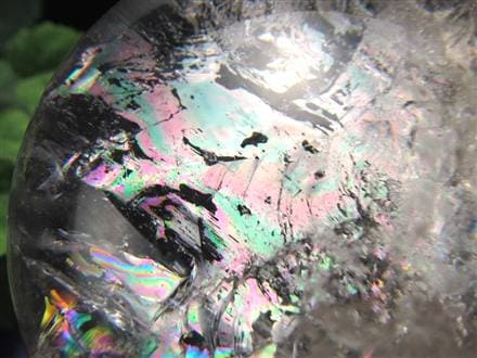 水晶 クリスタル 丸玉 スフィア レインボー
