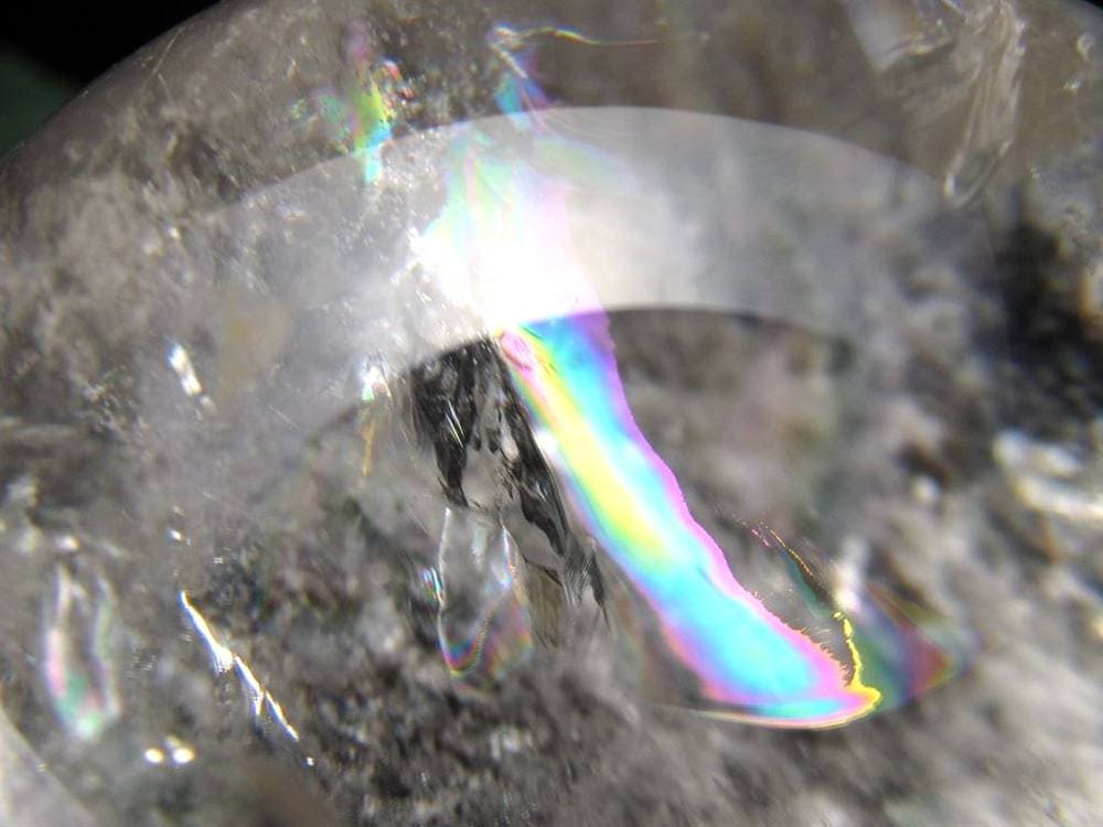 水晶 クリスタル 丸玉 スフィア レインボー