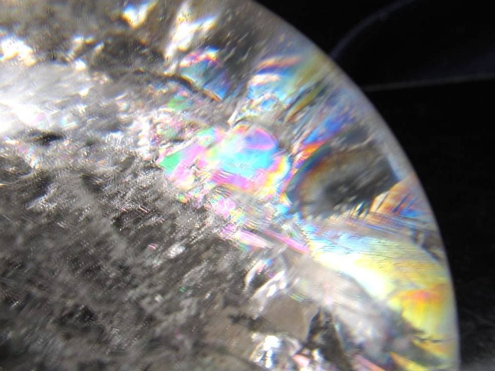 水晶 クリスタル 丸玉 スフィア レインボー
