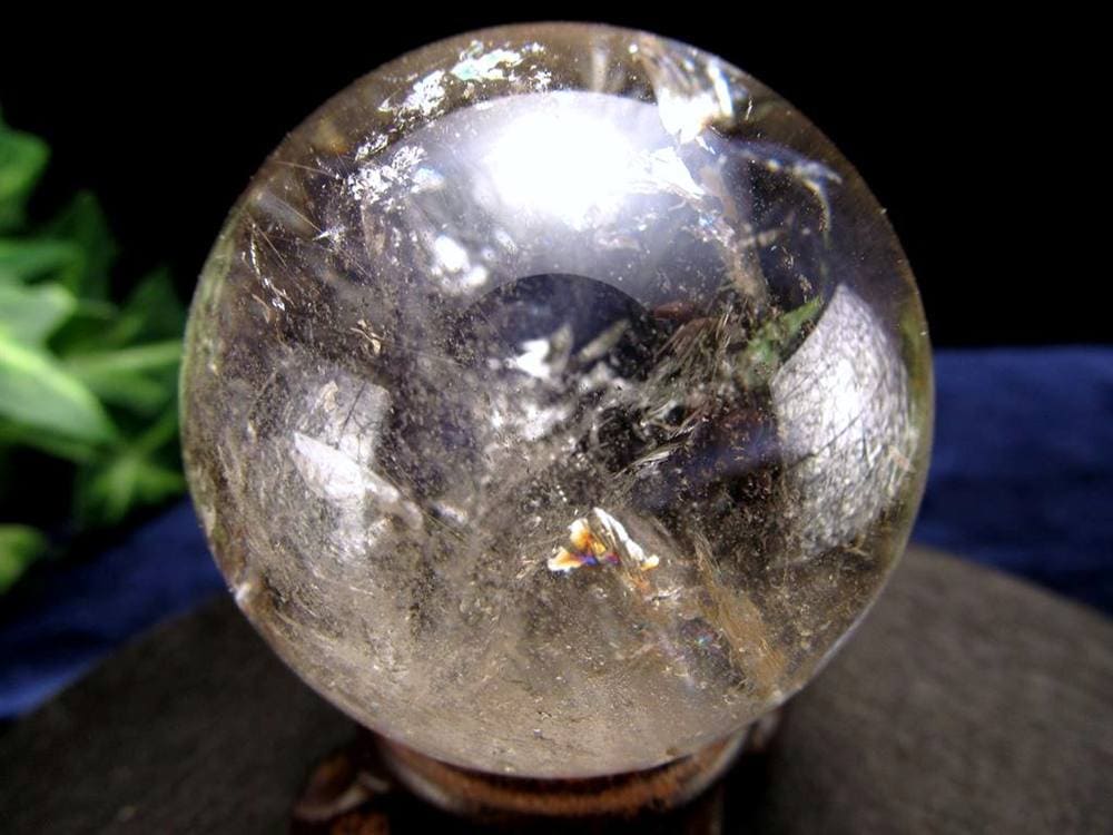 水晶 クリスタル 丸玉 スフィア レインボー