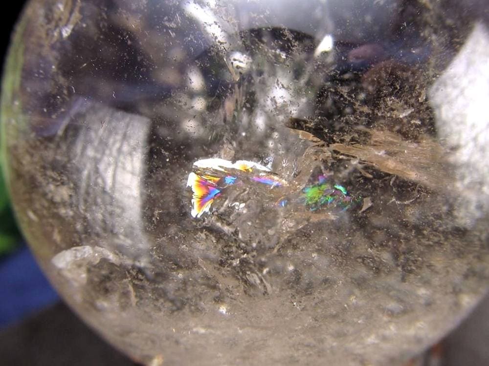 水晶 クリスタル 丸玉 スフィア レインボー