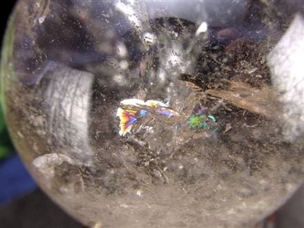 水晶 クリスタル 丸玉 スフィア レインボー