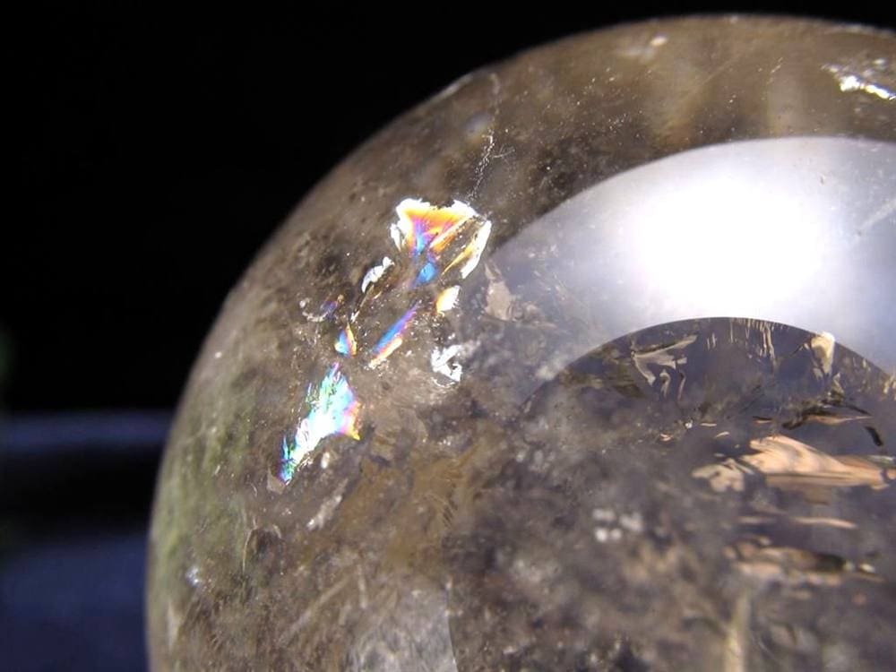 水晶 クリスタル 丸玉 スフィア レインボー