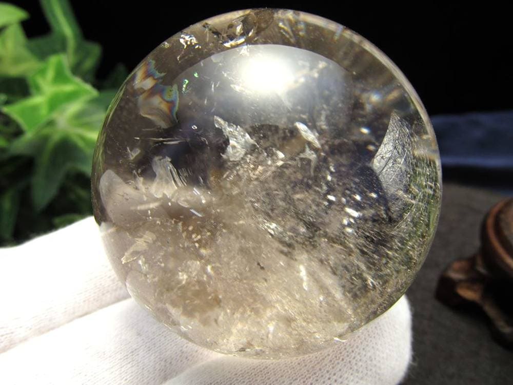 水晶 クリスタル 丸玉 スフィア レインボー