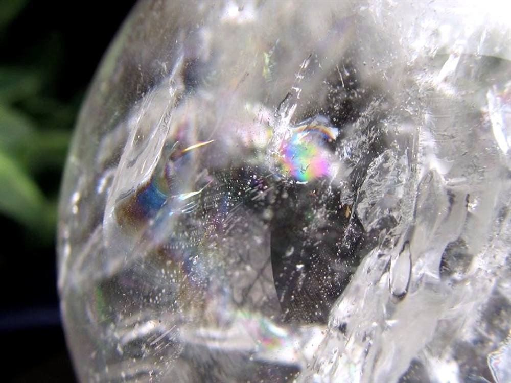 水晶 クリスタル 丸玉 スフィア レインボー