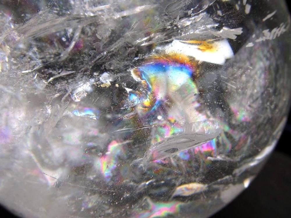 水晶 クリスタル 丸玉 スフィア レインボー