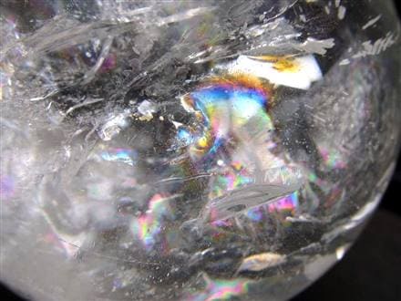 水晶 クリスタル 丸玉 スフィア レインボー