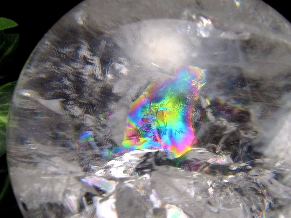 水晶 クリスタル 丸玉 スフィア レインボー