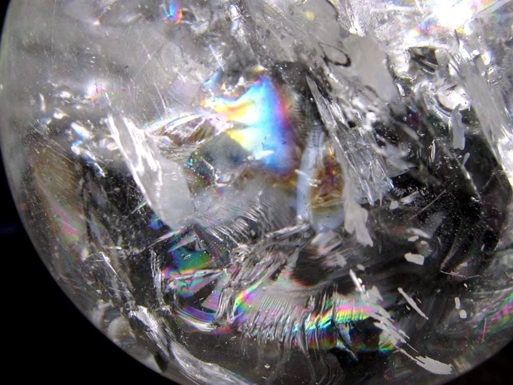 水晶 クリスタル 丸玉 スフィア レインボー