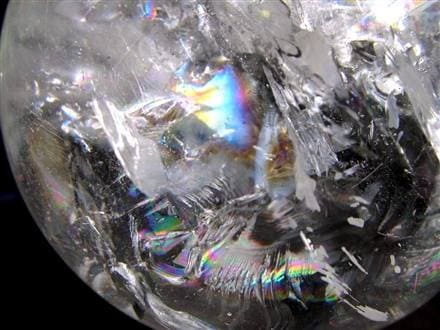 水晶 クリスタル 丸玉 スフィア レインボー