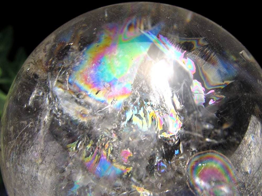 水晶 クリスタル 丸玉 スフィア レインボー