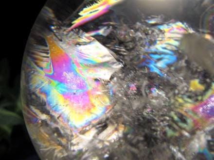 水晶 クリスタル 丸玉 スフィア レインボー