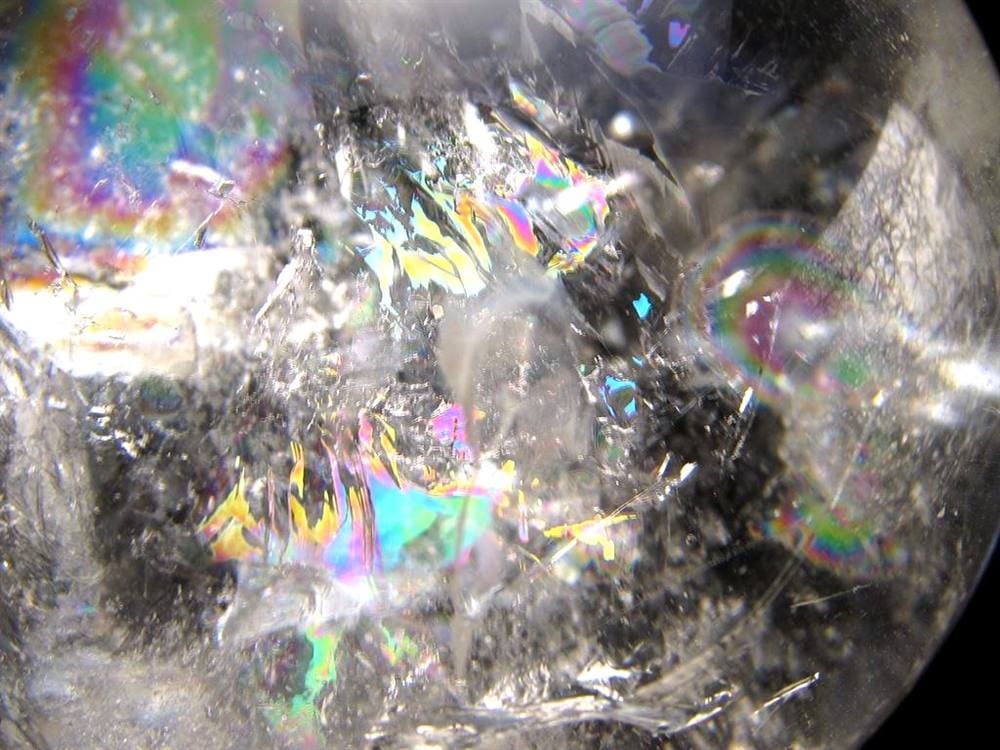 水晶 クリスタル 丸玉 スフィア レインボー