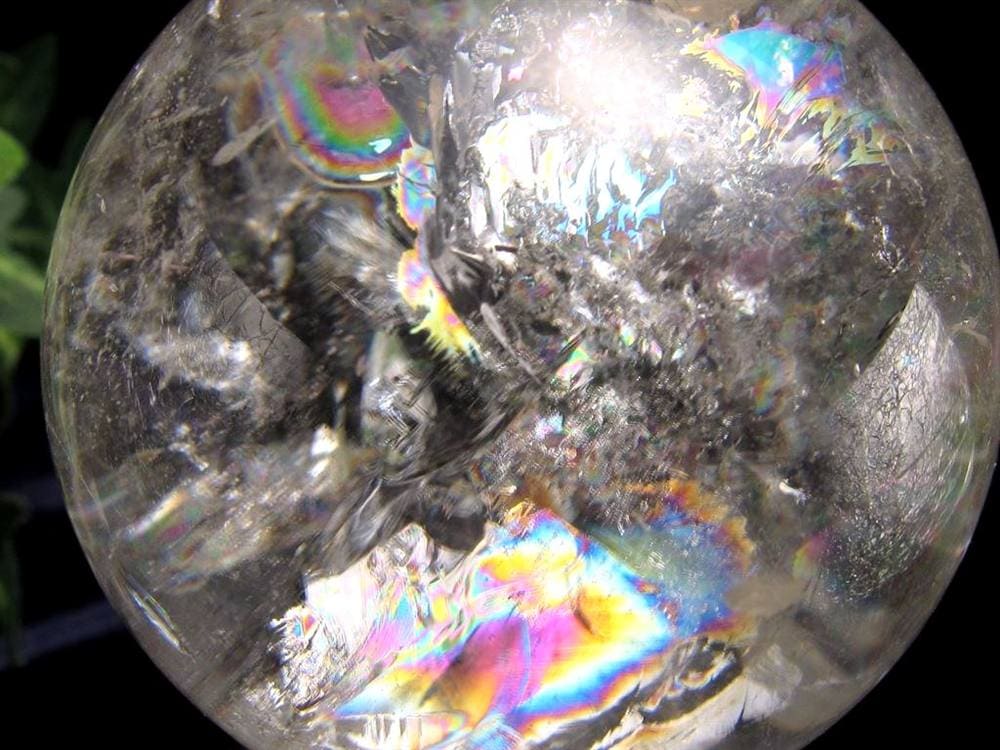 水晶 クリスタル 丸玉 スフィア レインボー