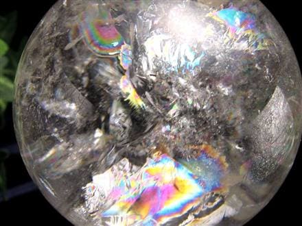 水晶 クリスタル 丸玉 スフィア レインボー