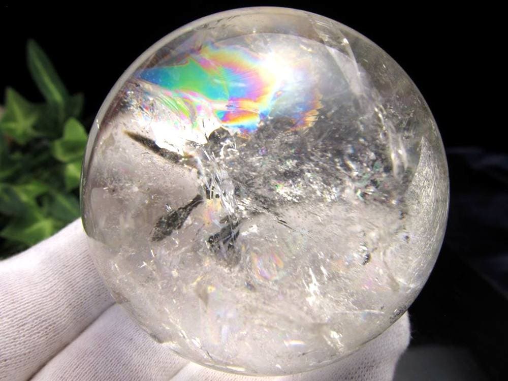 水晶 クリスタル 丸玉 スフィア レインボー