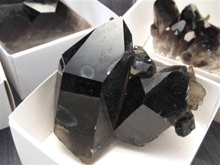 モリオン 黒水晶 アーカンソー州産 原石 黒水晶クラスター