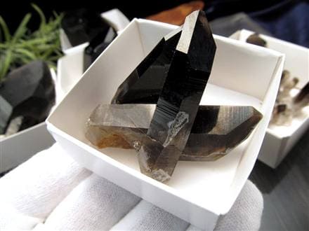 モリオン 黒水晶 アーカンソー州産 原石 黒水晶クラスター