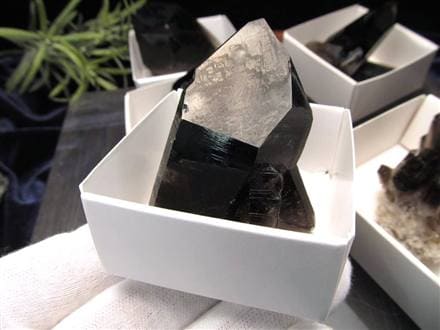 モリオン 黒水晶 アーカンソー州産 原石 黒水晶クラスター