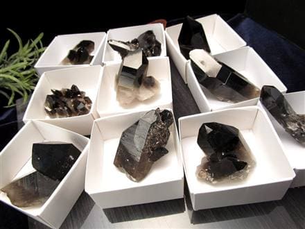 モリオン 黒水晶 アーカンソー州産 原石 黒水晶クラスター