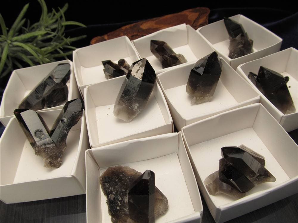 モリオン 黒水晶 アーカンソー州産 原石 黒水晶クラスター