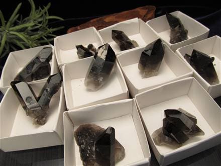 モリオン 黒水晶 アーカンソー州産 原石 黒水晶クラスター