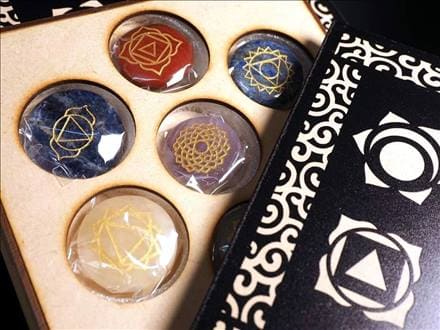 7チャクラ タンブル セット スピリチュアルパワー ヤントラ刻印