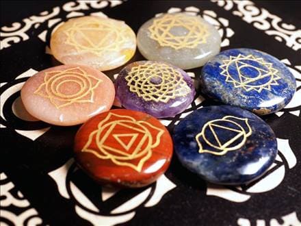 7チャクラ タンブル セット スピリチュアルパワー ヤントラ刻印