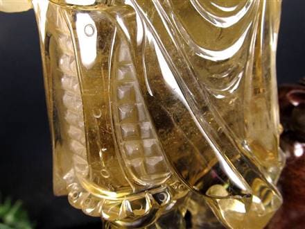 関羽 シトリン 彫刻置物 三国志 風水