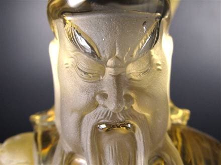 関羽 シトリン 彫刻置物 三国志 風水