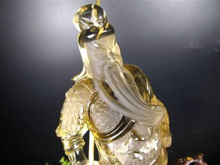 関羽 シトリン 彫刻置物 三国志 風水
